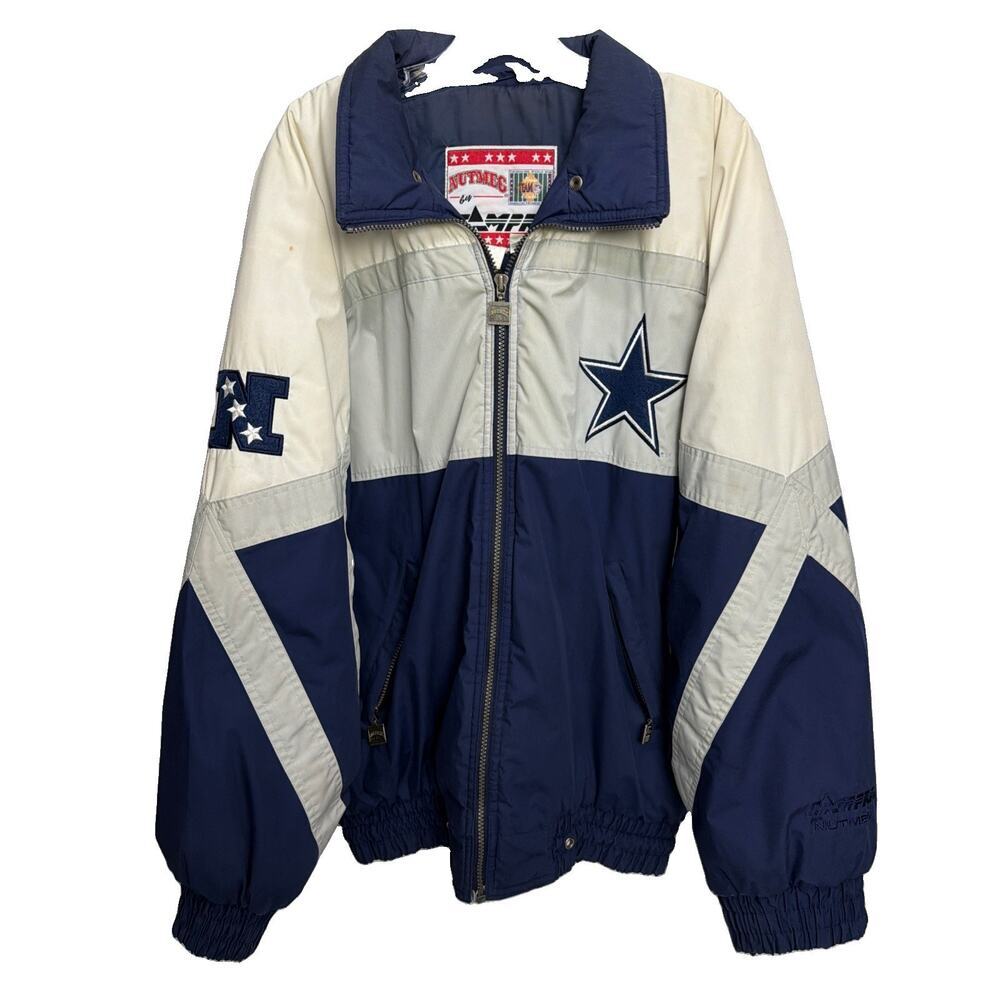 Vintage 90s Dallas Cowboys Puffer Jacket L Nutmeg by Campri NFL Football